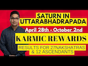 Saturn in Uttarabhadrapada Nakshatra – (April 28th – October 2nd): Karmic Rewards & Spiritual Maturity -DKSCORE Saturn in Uttarabhadrapada Nakshatra – (April 28th – October 2nd): Karmic Rewards & Spiritual Maturity -DKSCORE