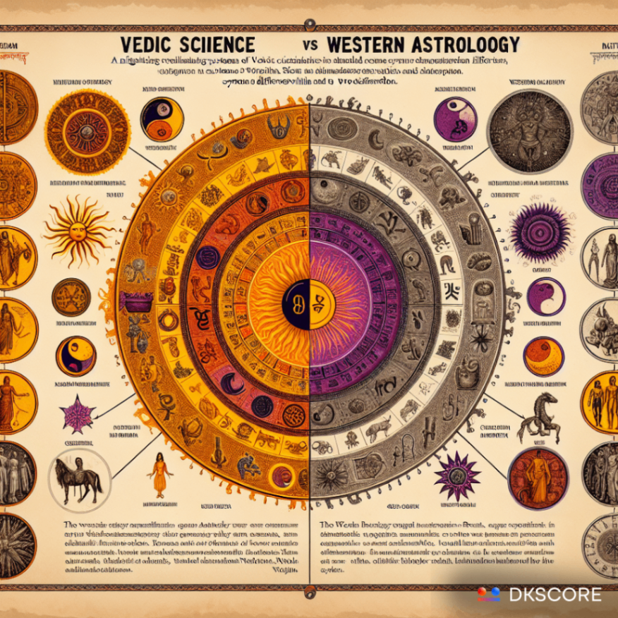 Vedic Astrology Vs Western Astrology Fundamentals, Differences, and Insights -DKSCORE Vedic Astrology Vs Western Astrology Fundamentals, Differences, and Insights -DKSCORE