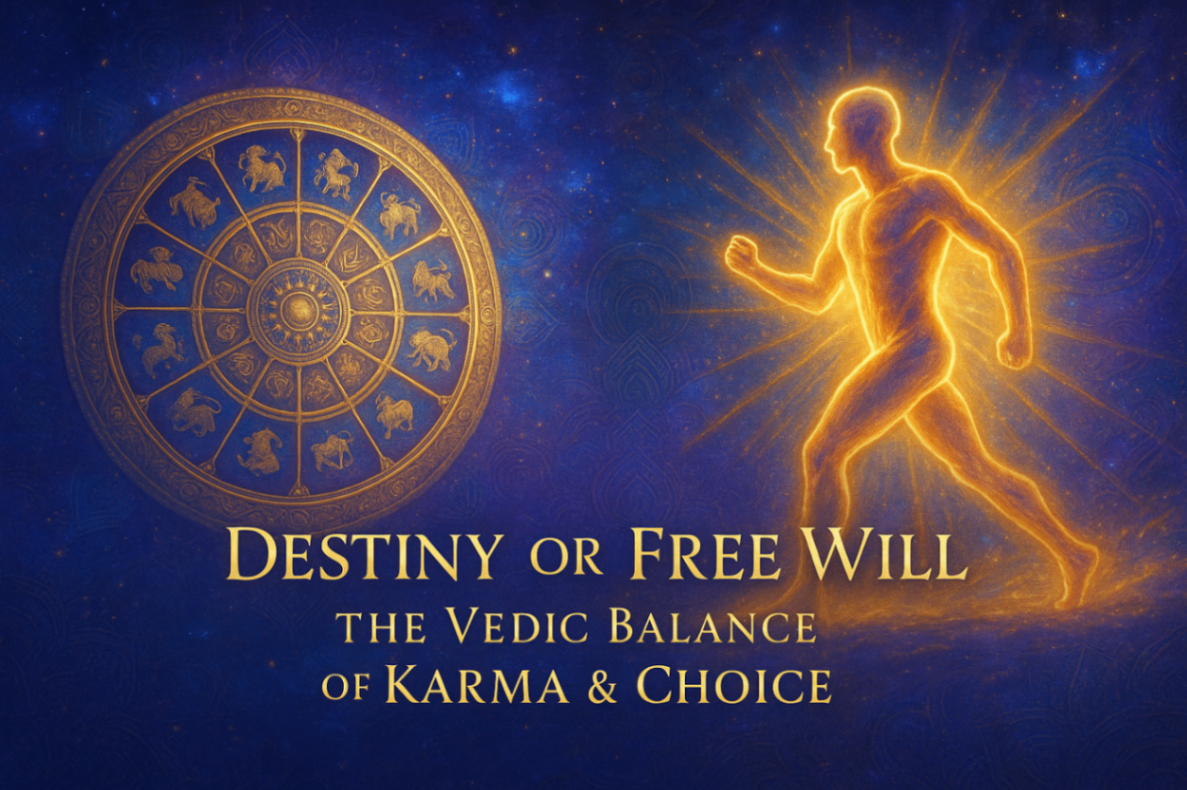 Destiny or Free Will: The Vedic Framework of Karma Choice & Life Outcomes -DKSCORE Destiny or Free Will: The Vedic Framework of Karma Choice & Life Outcomes -DKSCORE